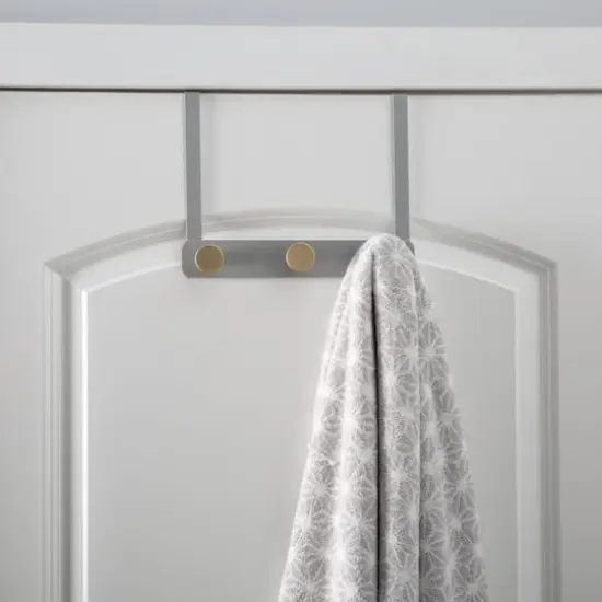 Elle D&eacute;cor Gray 3 Hook Over the Door Hook {3}