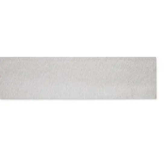 DII® 72" Tonal Recycled Cotton Slubby Rib Table Runner Light Gray {4}
