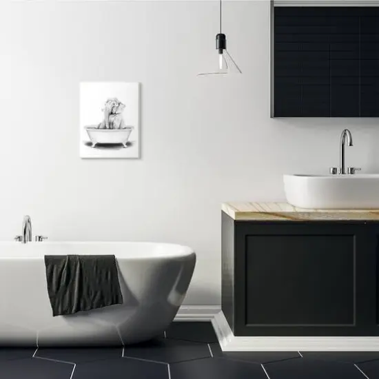 Stupell Industries Elephant In A Tub Wall Plaque {3}