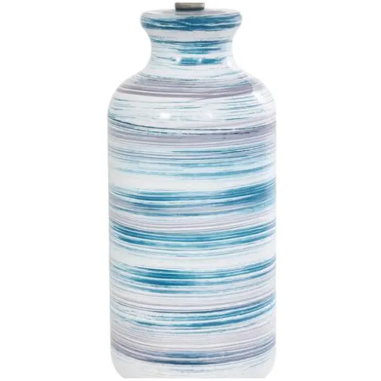 2ft. Contemporary Blue Glass Accent Lamp {9}