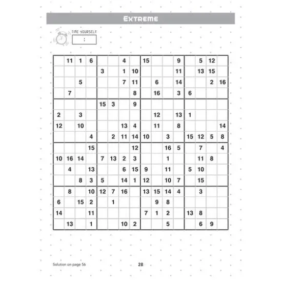 Dover Publications Creative Brain Games Extreme Sudoku Book {5}