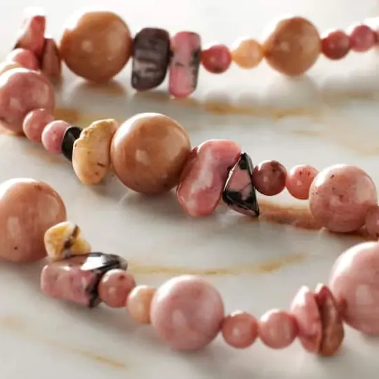 Mauve Rhodonite Semi-Precious Beads Value Pack by Bead Landing&trade; {3}