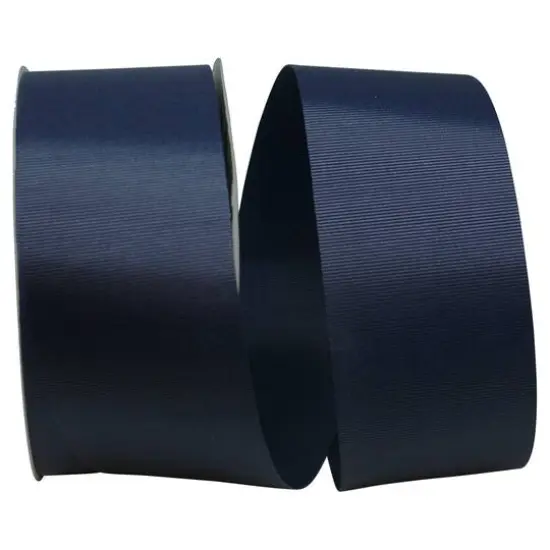 The Ribbon Roll 2.25" x 50yd. Grosgrain Allure Solid Ribbon Navy {1}