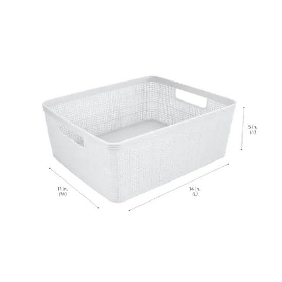 Simplify 10-Piece Organizing Basket Set White {12}