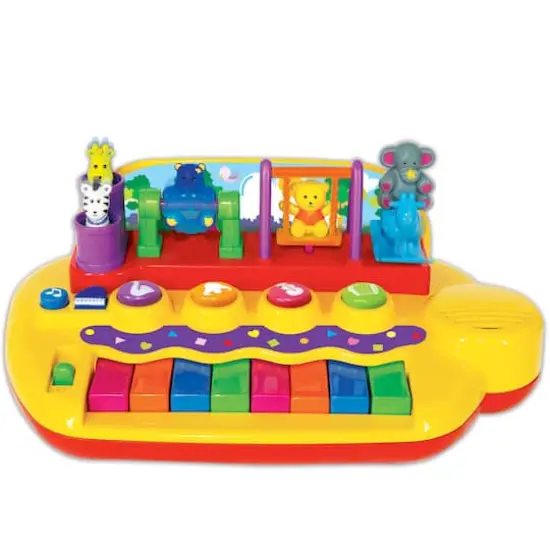 Kiddieland Playful Pals Battery-Operated Piano with Keyboard {1}