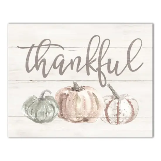 Thankful Fall Pumpkins Canvas Wall Art {1}