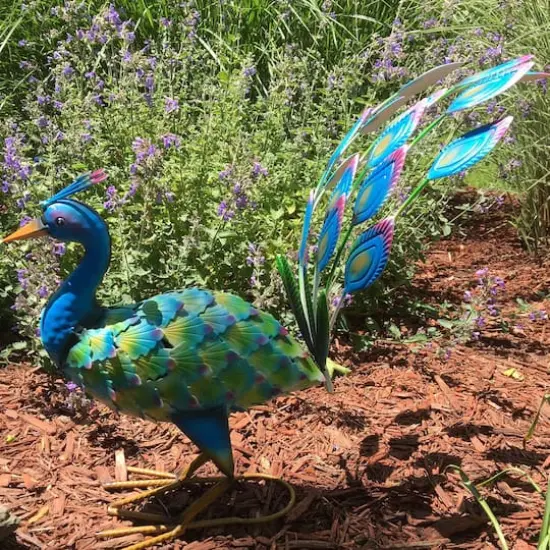 Santa's Workshop 17.5" Iron Peacock {3}