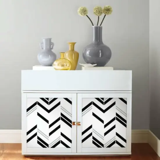 RoomMates Chevron Stripe Peel & Stick Wallpaper Black and Gray {5}