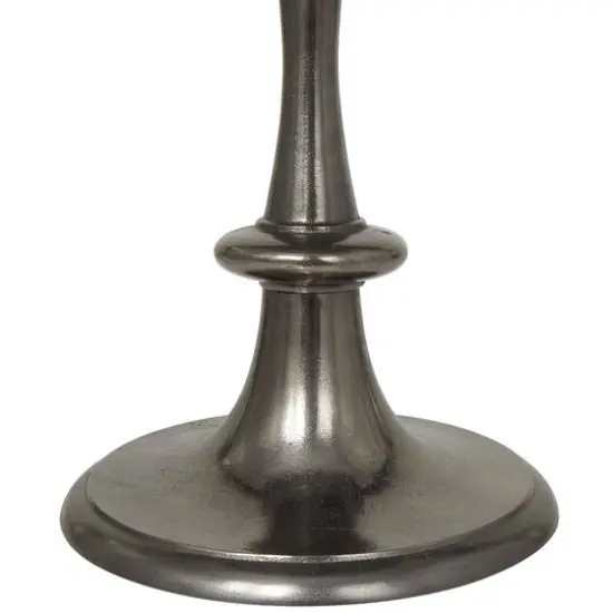 23" Black Aluminum Turned Style Accent Table {6}