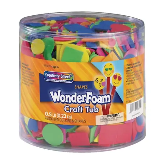 Creativity Street&reg; WonderFoam&reg; Foam Shapes Craft Tub, 2 Packs of 1/2lb. {3}