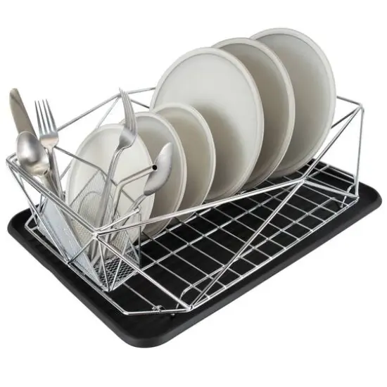 Kitchen Details 18.5" Geode Dish Rack Chrome {10}