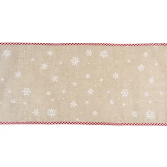 DII&reg; 70" Red Reindeer Embroidered Table Runner {9}