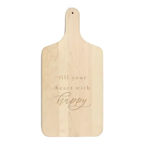 17" Fill Your Heart Maple Paddle Cutting Board {1}
