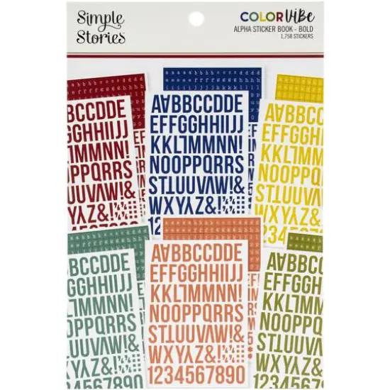 Simple Stories Color Vibe Alpha Sticker Book Bold {1}