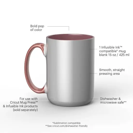 Cricut&reg; 15oz. Miami Beveled Ceramic Mug Blank {5}