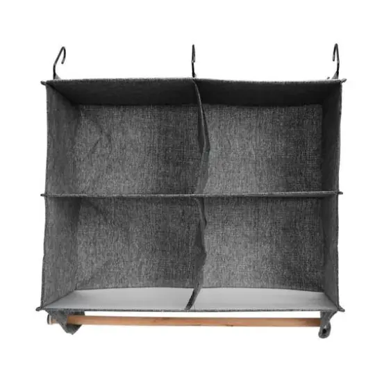 Household Essentials 19" 4-Pocket Wide Organizer Gray {1}