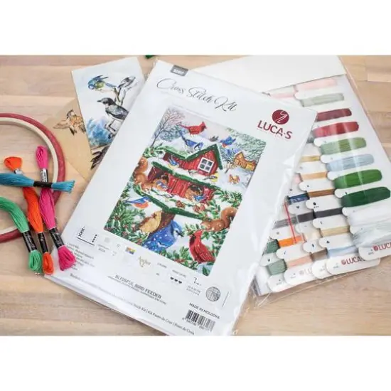 Luca-S Blissful Bird Feeder Counted Cross Stitch Kit {10}