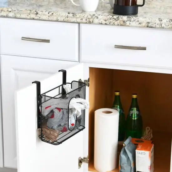 Household Essentials Over the Door Mesh Metal Basket {5}