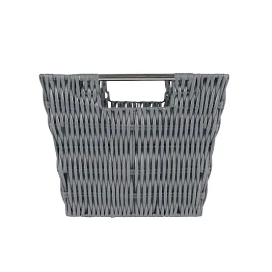 Simplify Medium Charcoal Rattan Storage Basket {3}