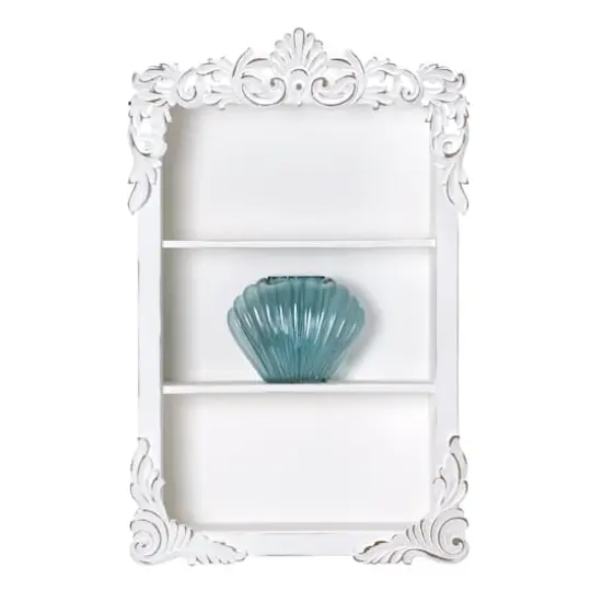 American Art Decor Balos Carved Wall Shelves - 18" x 28" x 6" {4}