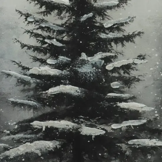 12" x 16" Black & White Snowy Tree Canvas Wall D&eacute;cor by Ashland&reg; {8}