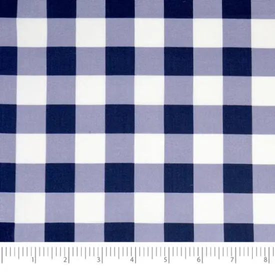 SINGER Patriotic Navy Gingham Cotton Fabric {1}