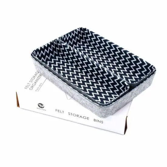 Welaxy Felt 3 Piece Zig Zag Drawer Organizer Set {7}