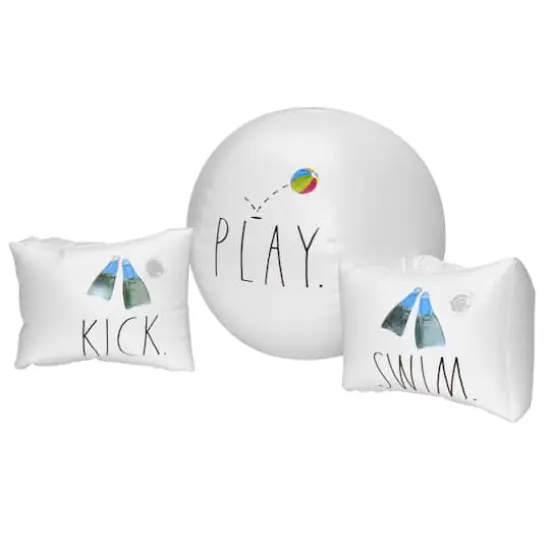 Rae Dunn Swim Kick Play Water Wings & Beach Ball Set {1}