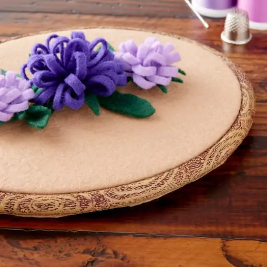 Anchor&reg; 7.5" Faux Wood Oval Embroidery Hoop & Frame {3}