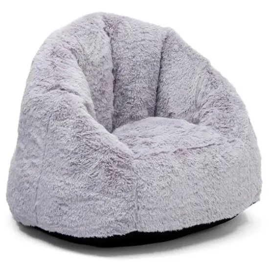 Delta Children 27" Cozee Fluffy Chair Gray {1}