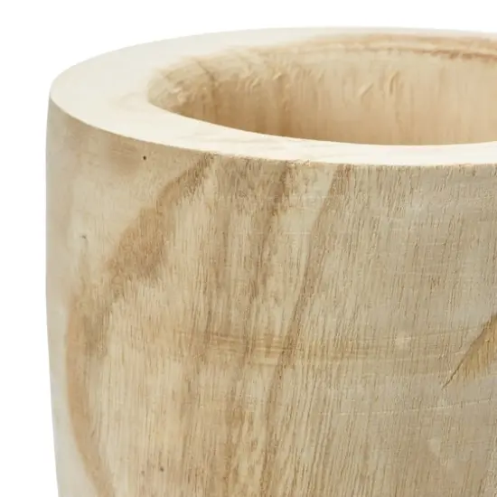Hello Honey&reg; 13" Decorative Paulownia Wood Footed Planter {4}