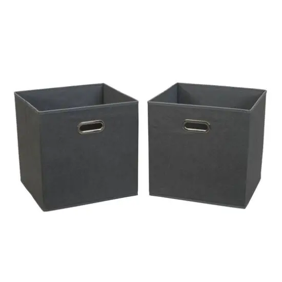2 Pack Household Essentials 13" Fabric Storage Bins Cobblestone {8}