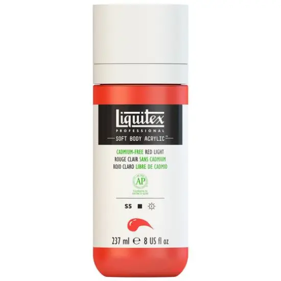 Liquitex&reg; Professional Soft Body Acrylic Color, 8oz. Cadmium-Free Red Light {1}