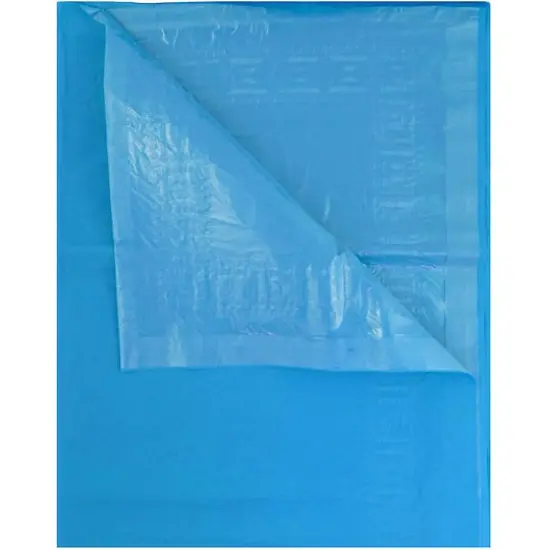 JAM Paper 108" Rectangular Plastic Lined Paper Table Cover Sea Blue {4}
