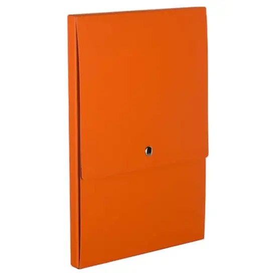 JAM Paper Vertical Kraft Snap Closure Portfolio Orange {4}