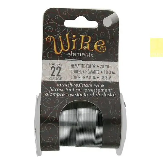 The Beadsmith® Wire™ Elements 22 Gauge Tarnish-Resistant Wire Hematite {1}