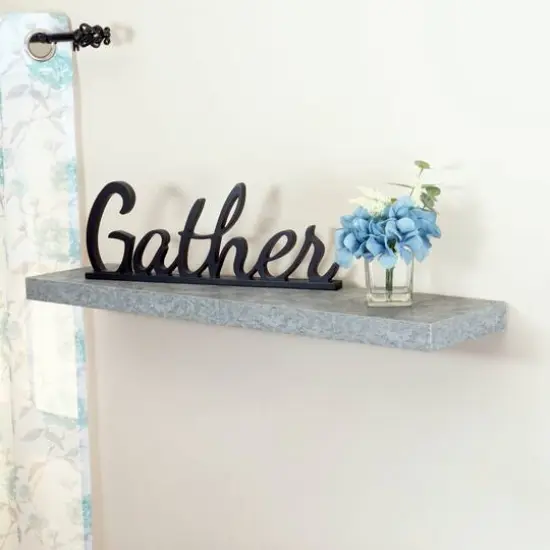 Household Essentials Floating Wall Shelf Gray {4}