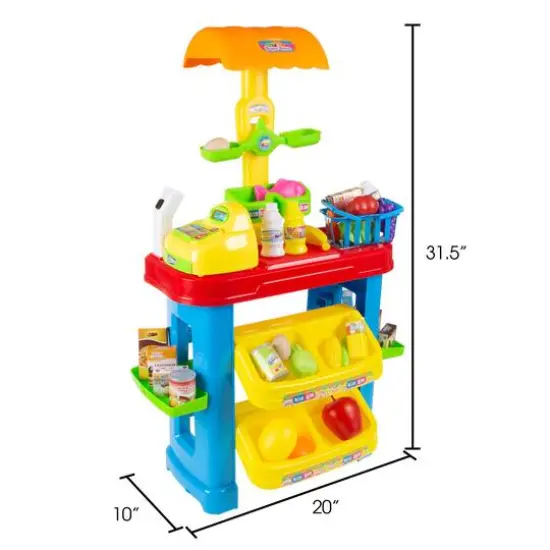 Toy Time Grocery Store Selling Stand Supermarket Playset {3}