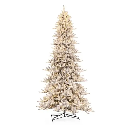 11ft. Pre-Lit Flocked Fir Artificial Christmas Tree, Warm White Lights {1}