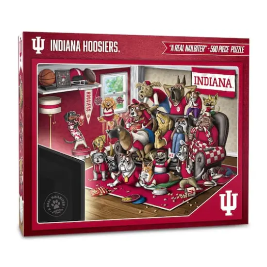 College Football Purebred Fans A Real Nailbiter 500 Piece Puzzle Indiana Hoosiers {1}