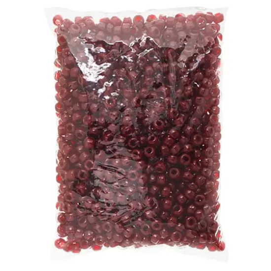 John Bead 9mm Opaque Plastic Pony Beads, 1,000ct. Burgundy {5}