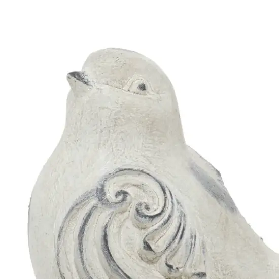 Tan Stone Country Garden Bird Sculpture Set {9}