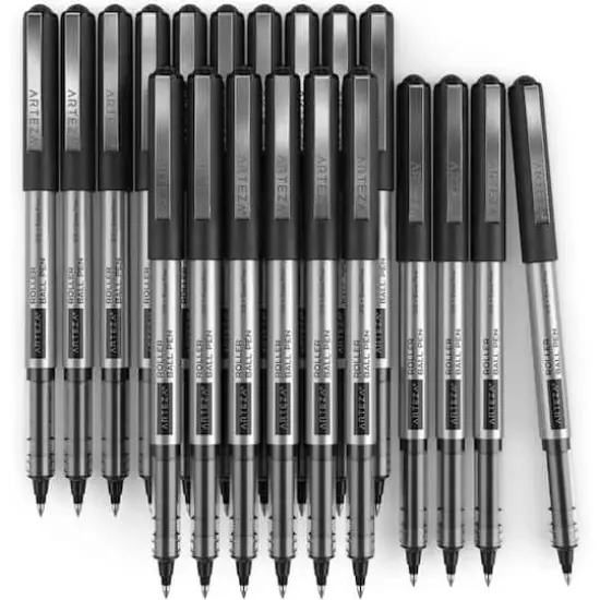 Arteza&reg; 0.5mm Extra Fine Black Roller Ball Pens, 20ct. {3}
