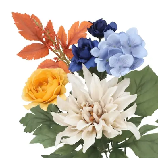 20" Yellow & Blue Dahlia & Hydrangea Bush by Ashland&reg; {4}