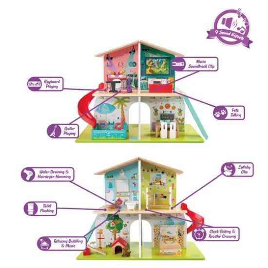 Hape Rock & Slide Dollhouse Set {7}