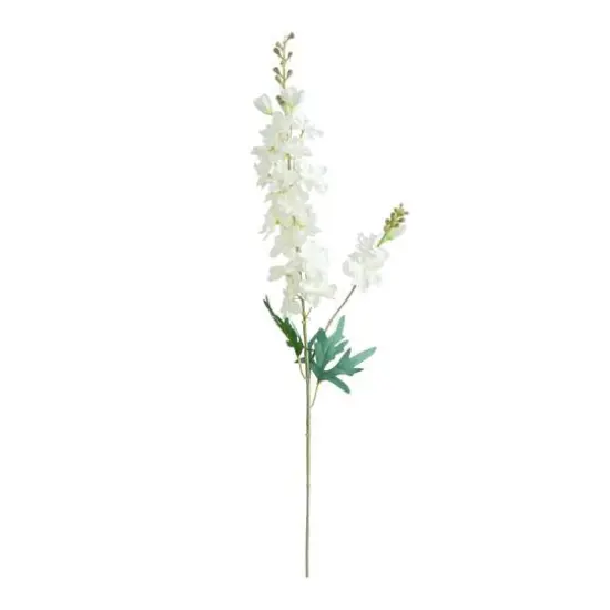 33" White Delphinium Flower Stems, 3ct. {1}
