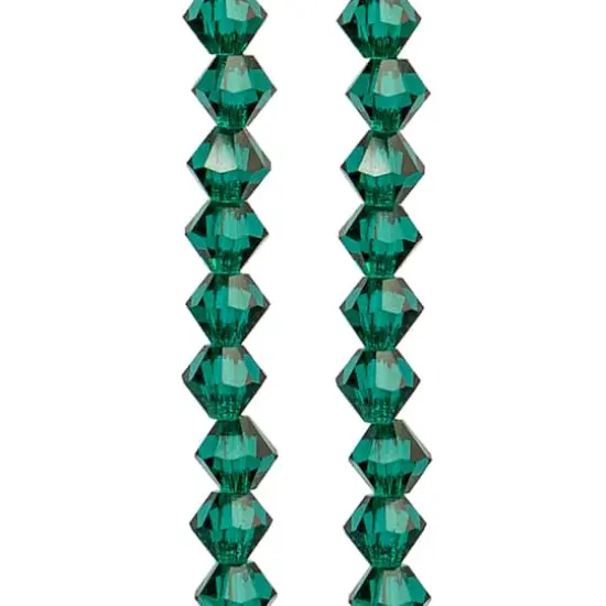 Preciosa Glass Crystal Bicone Beads, 4mm by Bead Landing&trade; Emerald {1}