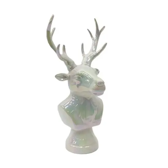 13.25" Iridescent White Reindeer Bust Tabletop D&eacute;cor by Ashland&reg; {3}