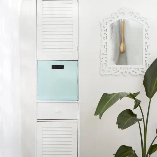 DII&reg; 13" Polyester Solid Storage Cube Robin's Egg Blue {4}