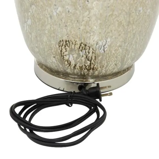 27" Silver Glass Glam Table Lamp {4}